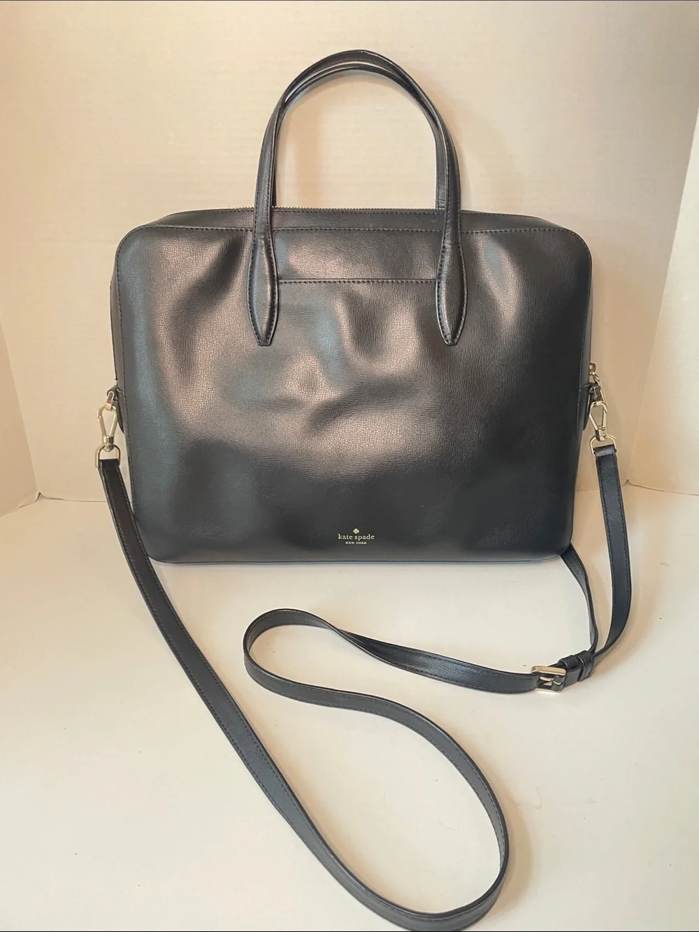Kate Spade Black  Laptop Bag Tote with Crossbody Strap